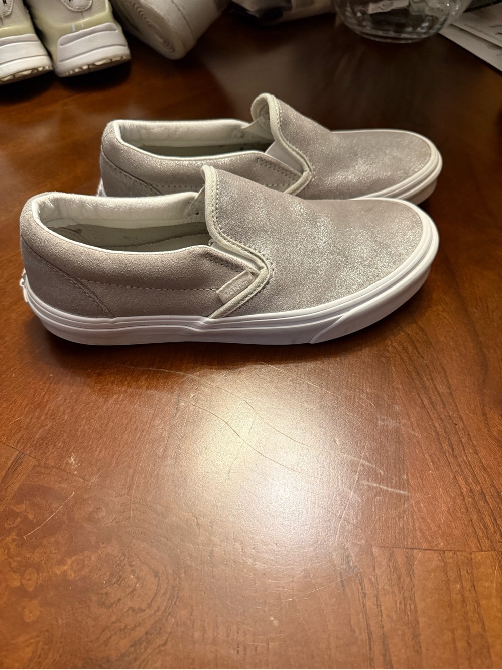 Women’s Vans  Slip-On Sneakers - Silver